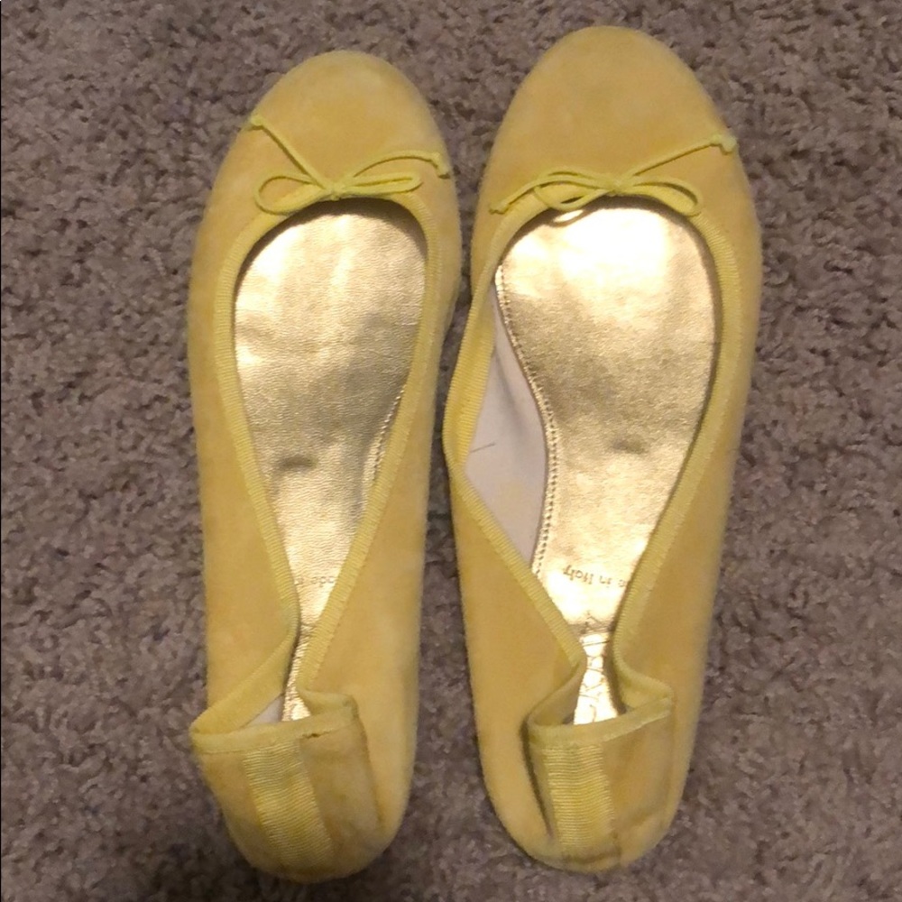 Jcrew yellow flats.